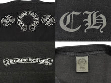 画像をギャラリービューアに読み込む, CHROME HEARTS クロムハーツ 半袖Tシャツ サイズS ホースシュー CHプラス プリント ブラック ホワイト 良品 中古 4b008218