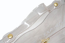 Load image into Gallery viewer, HERMES エルメス ビニールケリー 不思議の国 エルメスへの旅展 ハンドバッグ トートバッグ クリア 透明 ビニール ゴールド金具 美品 中古 4b008239