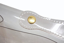 Load image into Gallery viewer, HERMES エルメス ビニールケリー 不思議の国 エルメスへの旅展 ハンドバッグ トートバッグ クリア 透明 ビニール ゴールド金具 美品 中古 4b008239