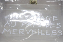 Load image into Gallery viewer, HERMES エルメス ビニールケリー 不思議の国 エルメスへの旅展 ハンドバッグ トートバッグ クリア 透明 ビニール ゴールド金具 美品 中古 4b008240