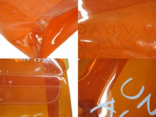 Load image into Gallery viewer, HERMES エルメス ビニールケリー 不思議の国 エルメスへの旅展 ハンドバッグ トートバッグ オレンジ クリア 透明 ビニール ゴールド金具 美品 中古 4b008241