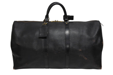 LOUIS VUITTON ルイヴィトン ボストンバッグ トラベルバッグ M42942 キーポル55 ブラック エピレザー ゴールド金具 良品 中古 4b008254