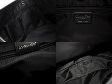 画像をギャラリービューアに読み込む, CHRISTIAN DIOR クリスチャンディオール トロッター ワンショルダーバッグ キャンバス 03-RU-1007 ブラック シルバー金具 美品 中古 4b008269