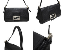 画像をギャラリービューアに読み込む, FENDI フェンディ ミニ マンマバケット ワンショルダーバッグ 8BR180 レザー ブラック シルバー金具 極美品 中古 4b008288