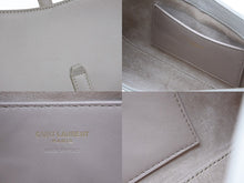 画像をギャラリービューアに読み込む, SAINT LAURENT サンローラン カサンドラロゴ ミニ ハンドバッグ 710318 2R20W ホワイト カーフスキン スウェード ゴールド金具 美品 中古 4b008292