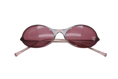CHANEL シャネル オーバル サングラス 5044-B c.683/5 サイズ52□18 135 ココマーク ラインストーン ワインレッド 美品 中古 4b008306