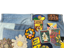 画像をギャラリービューアに読み込む, KAPITAL キャピタル 2023SS Denim 5P Rat Flare Pants パッチワーク ワッペン リメイク K2210LP113 サイズ38 フレア デニムパンツ 美品 中古 4b008313