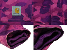 画像をギャラリービューアに読み込む, A BATHING APE アベイシングエイプ × CARHARTT カーハート N-3B フライトジャケット サイズM redcamo レッドカモ 美品 中古 4b008322