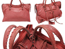 Load image into Gallery viewer, BALENCIAGA バレンシアガ ハンドバッグ 173084 ザジャイアントシティ ピンク レザー 付属ミラーあり 美品 中古 4b008359