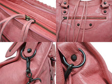 Load image into Gallery viewer, BALENCIAGA バレンシアガ ハンドバッグ 173084 ザジャイアントシティ ピンク レザー 付属ミラーあり 美品 中古 4b008359