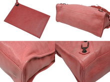 Load image into Gallery viewer, BALENCIAGA バレンシアガ ハンドバッグ 173084 ザジャイアントシティ ピンク レザー 付属ミラーあり 美品 中古 4b008359