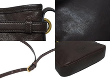 画像をギャラリービューアに読み込む, 極美品 MIUMIU ミュウミュウ ナッパレザー ポーチ ショルダーバッグ ブラウン レザー 5NR461 ゴールド金具 中古 4b008384