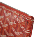 Load image into Gallery viewer, 極美品 GOYARD ゴヤール セナMM クラッチバッグ ヘリンボーン柄 レッド PVC レザー 中古 4b008475