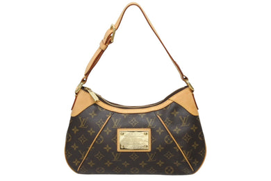 LOUIS VUITTON ルイヴィトン モノグラム テムズPM ハンドバッグ ワンショルダー M56384 ブラウン ゴールド金具 美品 中古 4b008496