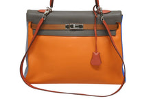 Load image into Gallery viewer, HERMES エルメス KELLY ケリー35 アルルカン ハンドバッグ トリヨンクレマンス シルバー金具 □P刻印 美品 中古 4b008541