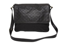 画像をギャラリービューアに読み込む, GUCCI グッチ ショルダーバッグ メッセンジャーバッグ GGマーク 223665 レザー ブラウン ブラック 美品 中古 4b008573