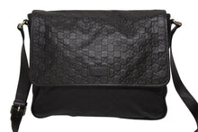 画像をギャラリービューアに読み込む, GUCCI グッチ ショルダーバッグ メッセンジャーバッグ GGマーク 223665 レザー ブラウン ブラック 美品 中古 4b008573