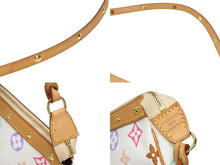 画像をギャラリービューアに読み込む, LOUIS VUITTON ルイヴィトン ポシェット アクセソワール アクセサリーポーチ M92649 ホワイト マルチカラー 村上隆 美品 中古 4b008574
