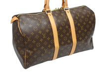 Load image into Gallery viewer, LOUIS VUITTON ルイヴィトン モノグラム キーポル45 ボストンバッグ M41428 PVC ヌメ革 ブラウン ゴールド金具 美品 中古 4b008576