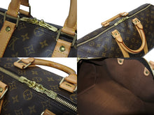 Load image into Gallery viewer, LOUIS VUITTON ルイヴィトン モノグラム キーポル45 ボストンバッグ M41428 PVC ヌメ革 ブラウン ゴールド金具 美品 中古 4b008576