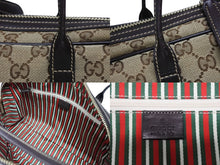 画像をギャラリービューアに読み込む, 極美品 GUCCI グッチ ニューブリット GGキャンバス ハンドバッグ 169971 ベージュ ブラウン ゴールド金具 中古 4b008579