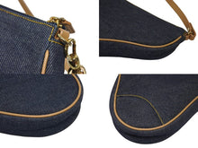 画像をギャラリービューアに読み込む, 極美品 Christian Dior クリスチャンディオール ガリアーノ期 サドルポーチ アクセサリーポーチ MC1001 デニム 中古 4b008585