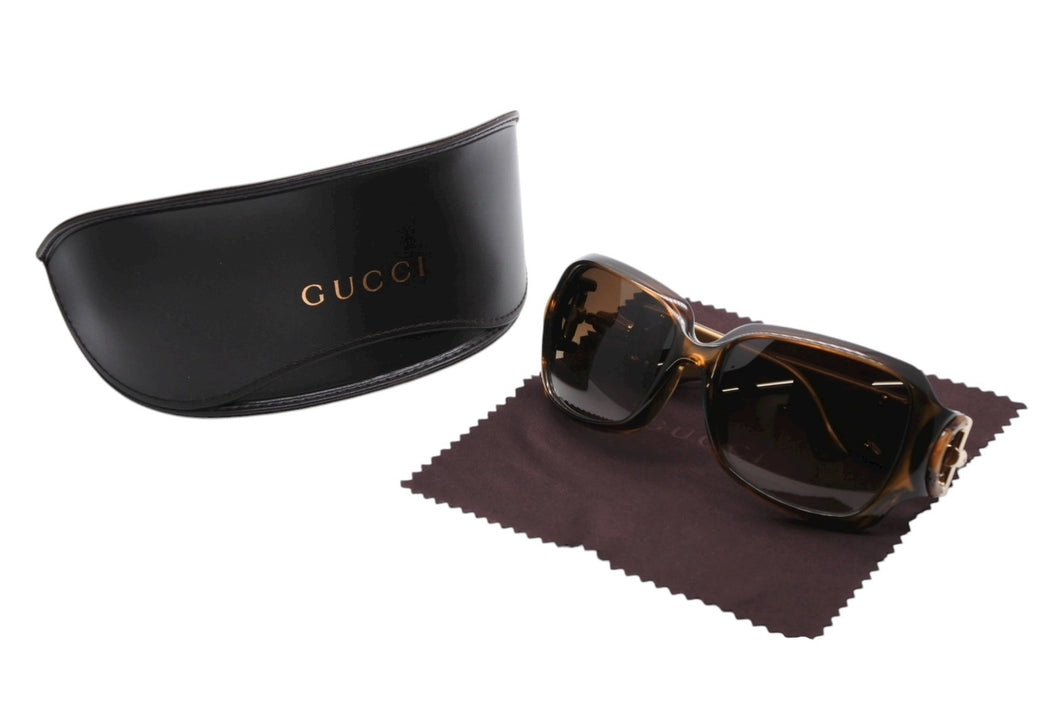 GUCCI グッチ バンブー サングラス アイウェア GG 2969/S HXICC サイズ57□16 115 ホースビット ゴールド 美品 中古 4b008598