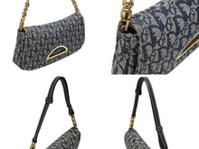 画像をギャラリービューアに読み込む, Christian Dior クリスチャンディオール マリスパール ワンショルダーバッグ CP 0070 トロッター ネイビー ガリアーノ期 美品 中古 4b008654