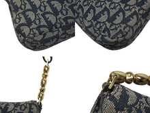 画像をギャラリービューアに読み込む, Christian Dior クリスチャンディオール マリスパール ワンショルダーバッグ CP 0070 トロッター ネイビー ガリアーノ期 美品 中古 4b008654