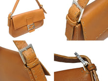 画像をギャラリービューアに読み込む, FENDI フェンディ マンマバケット セレリア ワンショルダーバッグ 8BR101 ブラウン レザー シルバー金具 美品 中古 4b008667