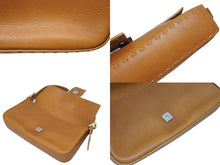 画像をギャラリービューアに読み込む, FENDI フェンディ マンマバケット セレリア ワンショルダーバッグ 8BR101 ブラウン レザー シルバー金具 美品 中古 4b008667