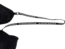 Load image into Gallery viewer, 新品未使用 CHROME HEARTS クロムハーツ SHIRT W A LA MODE シルクキャミソール サイズL ブラック シルバー925 ロゴストラップ 中古 4b008717