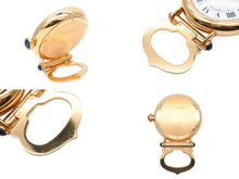 画像をギャラリービューアに読み込む, CARTIER カルティエ DIABOLO ディアボロ 置き時計 テーブルクロック 6606 重量約201.2g ケース61mm クォーツ シルバー文字盤 美品 中古 4b008722