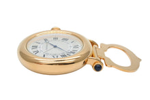 画像をギャラリービューアに読み込む, CARTIER カルティエ DIABOLO ディアボロ 置き時計 テーブルクロック 6606 重量約201.2g ケース61mm クォーツ シルバー文字盤 美品 中古 4b008722