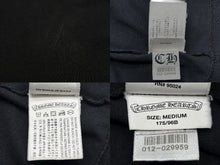 画像をギャラリービューアに読み込む, CHROME HEARTS クロムハーツ 半袖Tシャツ サイズM BSフレア スクロールラベルロゴ プリント ブラック 美品 中古 4b008749
