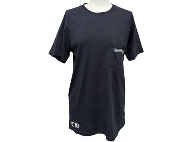 CHROME HEARTS クロムハーツ 半袖Tシャツ サイズS フレアニー スクロールラベルロゴ プリント ブラック 良品 中古 4b008750
