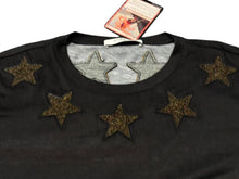 画像をギャラリービューアに読み込む, Givenchy ジバンシー 半袖Ｔシャツ マルチカラー 刺繍 ブラック コットン サイズXS 美品 中古 4b008751