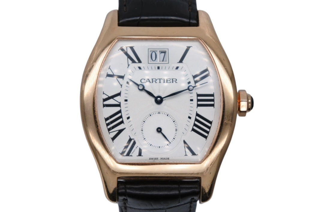 CARTIER カルティエ トーチュ XL ラージデイト&スモールセコンド W1556234 腕時計 手巻き 美品 中古 4b008760