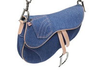 画像をギャラリービューアに読み込む, 極美品 CHRISTIAN DIOR クリスチャンディオール サドルバッグ ワンショルダーバッグ ガリアーノ期 デニム ピンク 中古 4b008762