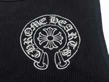 Load image into Gallery viewer, CHROME HEARTS クロムハーツ タンクトップ ノースリーブ サイズM FUCK YOU ホースシュー プリント ブラック 美品 中古 4b008763