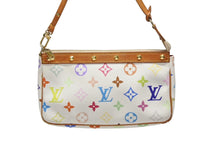 画像をギャラリービューアに読み込む, LOUIS VUITTON ルイヴィトン ポシェット アクセソワール アクセサリーポーチ M92649 ホワイト マルチカラー 村上隆 美品 中古 4b008770