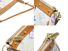 画像をギャラリービューアに読み込む, LOUIS VUITTON ルイヴィトン ポシェット アクセソワール アクセサリーポーチ M92649 ホワイト マルチカラー 村上隆 美品 中古 4b008770