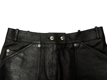 画像をギャラリービューアに読み込む, Christian Dior クリスチャンディオール ガリアーノ期 アーカイブ ユーティリティレザースカート ブラック 美品 中古 4b008781