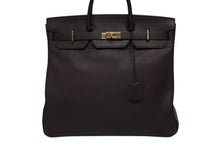 Load image into Gallery viewer, 極美品 HERMES エルメス Haut a Courroies オータクロア45 ハンドバッグ フィヨルド ハバナ ゴールド金具 ◻︎B刻印 中古 4b008782