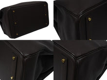 Load image into Gallery viewer, 極美品 HERMES エルメス Haut a Courroies オータクロア45 ハンドバッグ フィヨルド ハバナ ゴールド金具 ◻︎B刻印 中古 4b008782