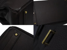 Load image into Gallery viewer, 極美品 HERMES エルメス Haut a Courroies オータクロア45 ハンドバッグ フィヨルド ハバナ ゴールド金具 ◻︎B刻印 中古 4b008782