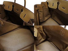 Load image into Gallery viewer, 極美品 HERMES エルメス Haut a Courroies オータクロア45 ハンドバッグ アルデンヌ ナチュラル ゴールド金具 ○Z刻印 中古 4b008783