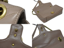 画像をギャラリービューアに読み込む, GUCCI グッチ GGマーモント キルティングステッチ チェーンショルダー レザーバッグ 443497 ダスティピンク 美品 中古 4b008787