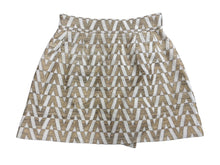 画像をギャラリービューアに読み込む, 新品未使用 Valentino ヴァレンティノ VLOGO ミニスカート RB3RF0Z14FY ゴールド ホワイト サイズ6 中古 4b008803