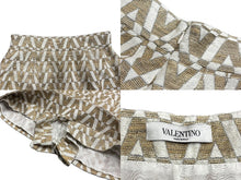 画像をギャラリービューアに読み込む, 新品未使用 Valentino ヴァレンティノ VLOGO ミニスカート RB3RF0Z14FY ゴールド ホワイト サイズ6 中古 4b008803